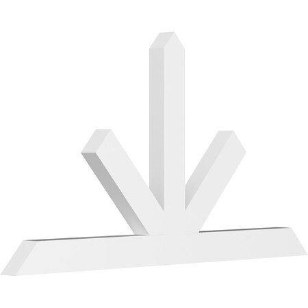 Ekena Millwork Saratoga Architectural Grade PVC Gable Bracket, 84"W x 45 1/2"H x 4"D x 6"F, 13/12 Pitch GBP084X46X0406SAR00